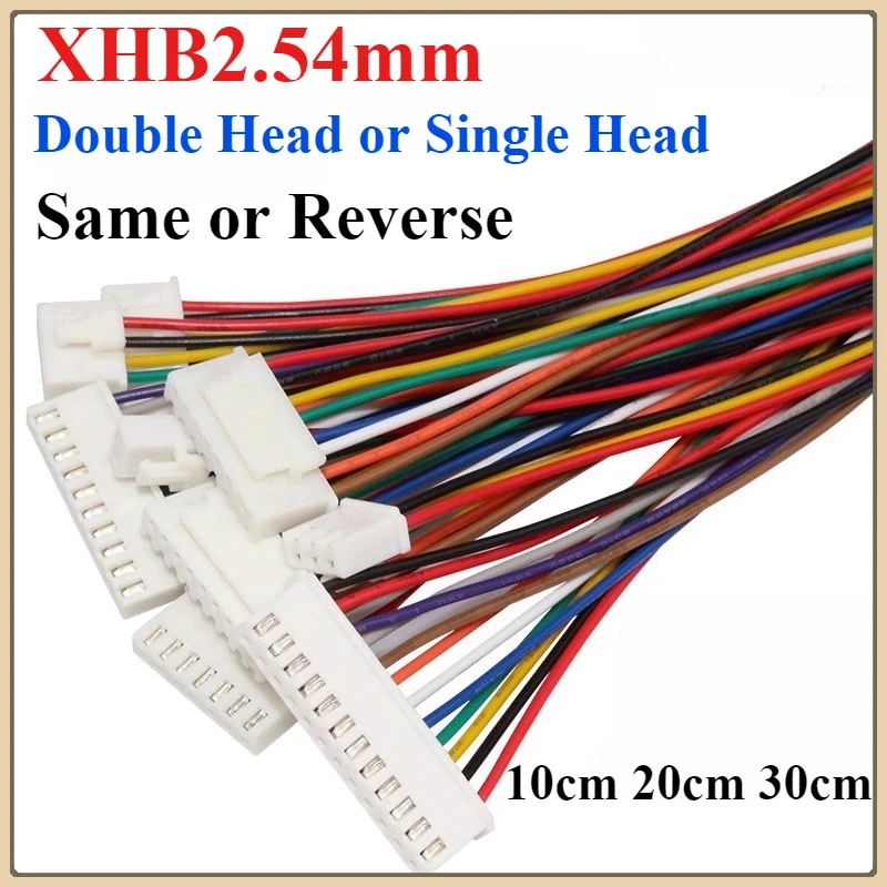 

10PCS/lot XHB 2.54mm Single Plug Wire Connector 10/20/30cm 26AWG Wire Double Head Forward and Reverse 2/3/4/5/6/7/8/9/10/11/12P