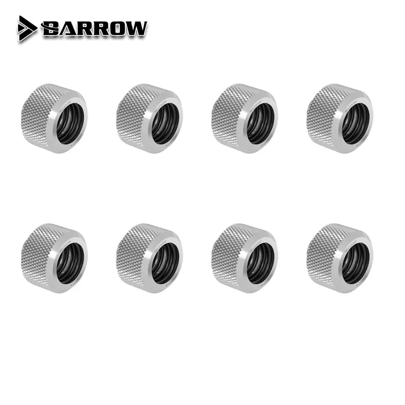 Barrow 8pcs/lot OD12/14/16mm Hard Tube Fitting Kit Water Cooling Metal Connector G1/4'' Adapters Compression Brass Fitting