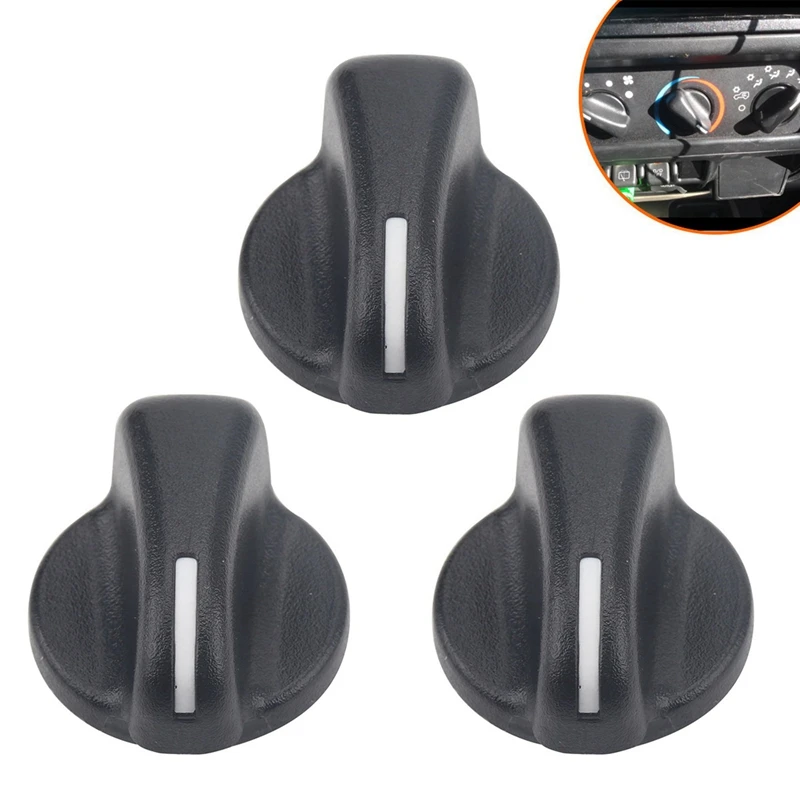 3X pulsante di controllo del riscaldatore della velocità della ventola dell'interruttore della manopola del condizionatore d'aria per Jeep Wrangler TJ 1999-2006 5011218AC