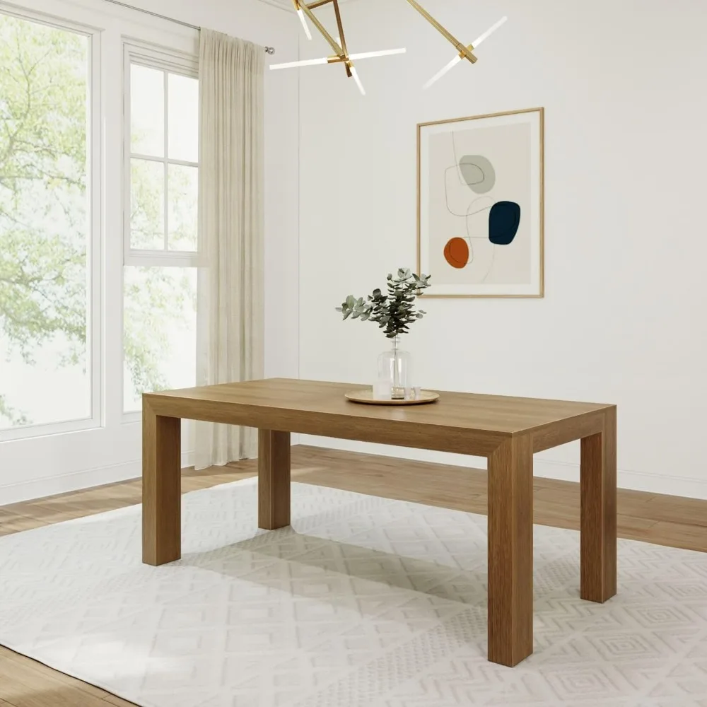 

Dining Table 72 Inch Modern Wood Modern style Solid Wood,Rectangular for Kitchen/Dining Room,72"D x 36.75"W x 30"H Dining Table