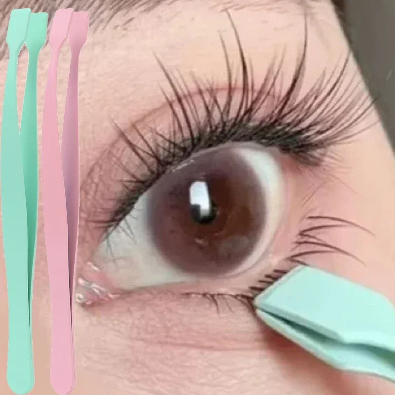 Professional Lash Tweezers for Eyelash Extensions High Precision Tweezers Cluster Lashes Clip Makeup Lower Lash Applicator Tools