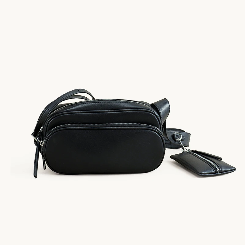 

Genuine leather underarm bag 2025 new niche design cowhide waist bag multi-pocket fashion women's one-shoulder crossbody bag