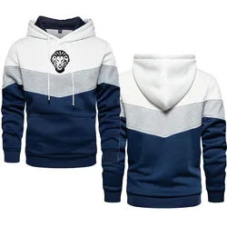 Classic loose comfortable men's pullover top Leon Athletic Club de Bilbao print patchwork Color contrast men's hoodie Sweatshirt