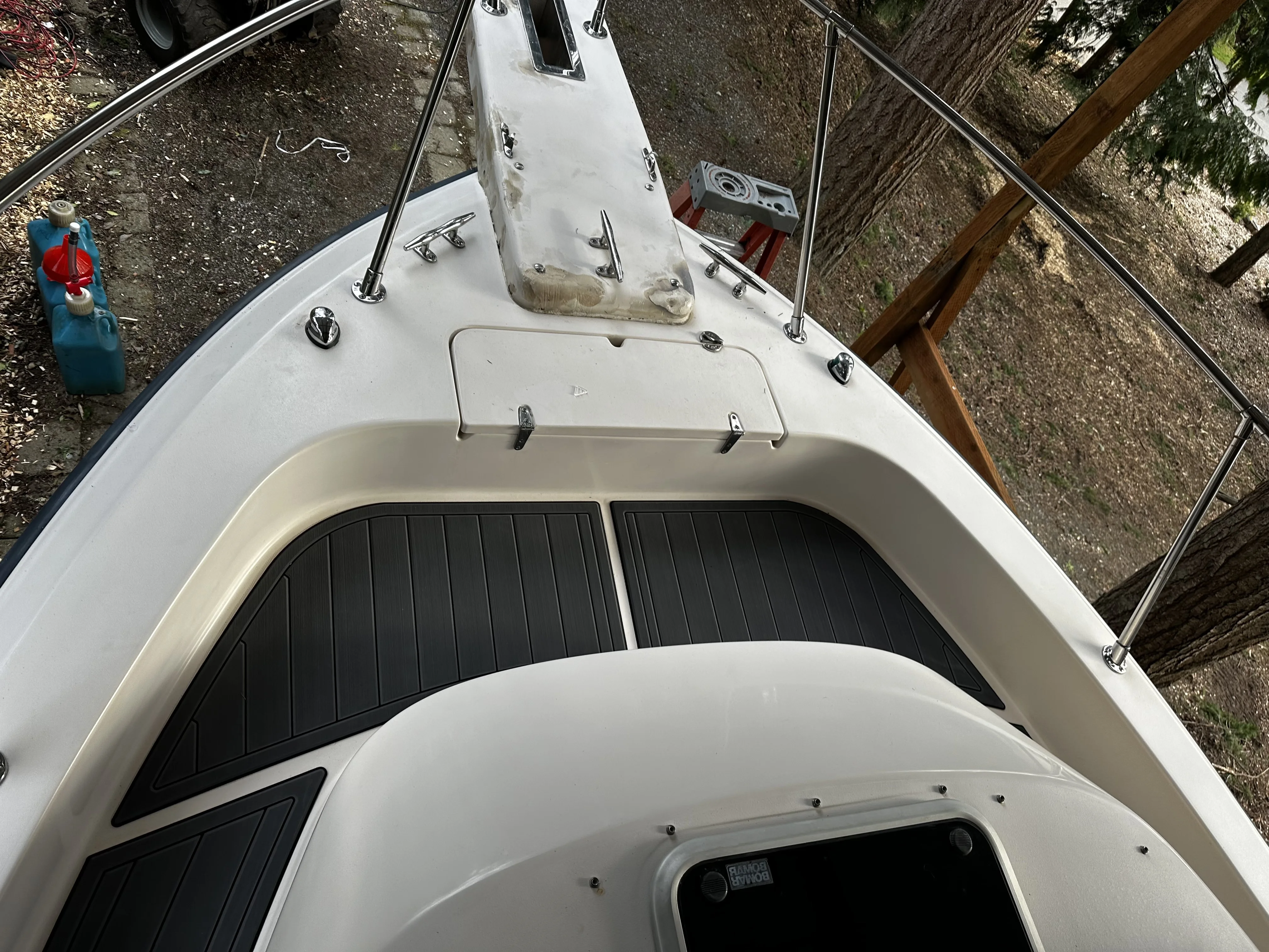 Non-Slip EVA Faux Teak Marine Mat Self-Adhesive 6mm Yacht Cockpit Pad for 2004-2008 Grady White 300 Marlin WA Deck Easy Install