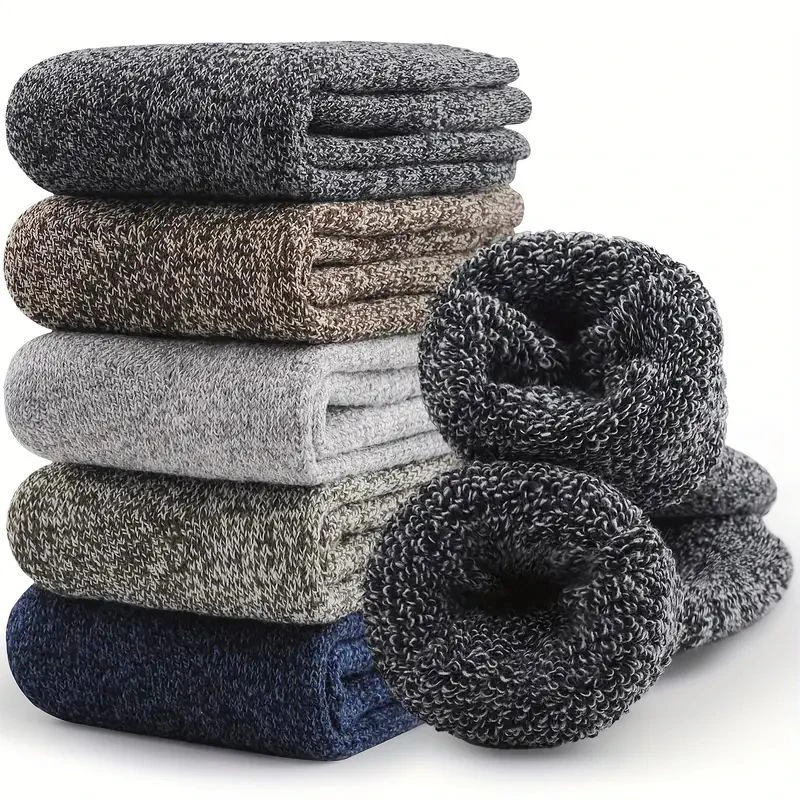 3 Paar Winter warme dicke Handtuchboden Herrensocken Wolle Herrensocken Slipper Socken Merinowollsocken gegen kalte Schneesocken 39-44 – Detail 3