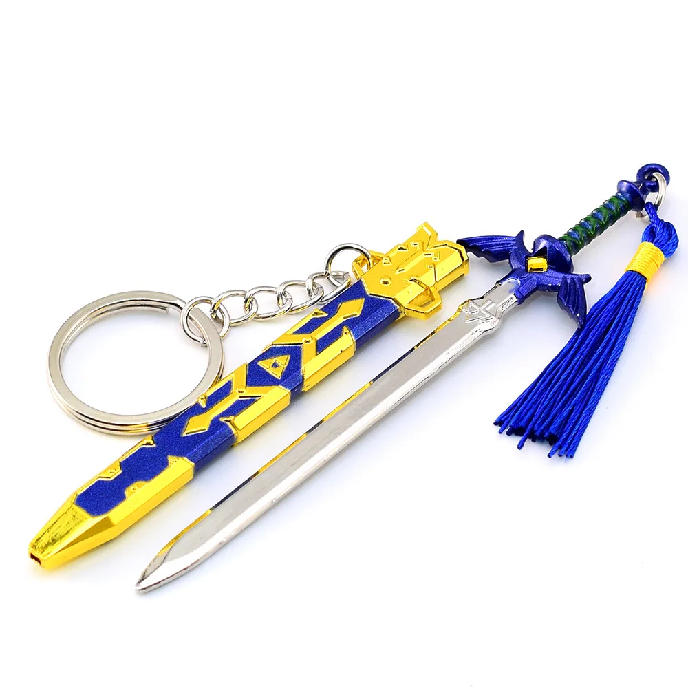 Kingdom Legend Hyrule's Tears juego periférico enlace sin costuras espada maestra 12cm Mini espada llavero modelo artesanía bolsa colgante
