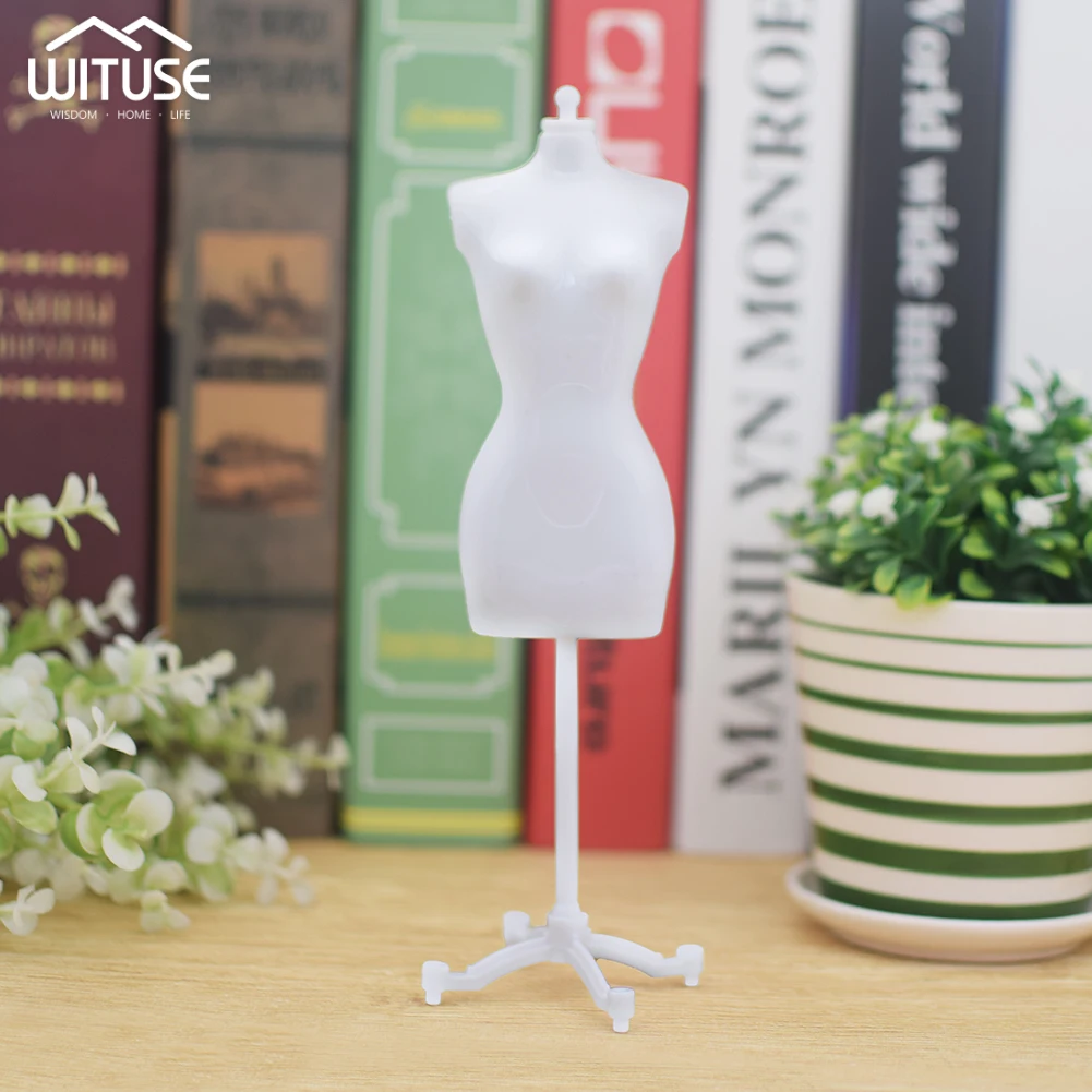 4Pcs/lot New Fashion 22cm Height Display Holder For Toy Doll Dress Clothes Gown Mini Stand Mannequin Model White Color stand