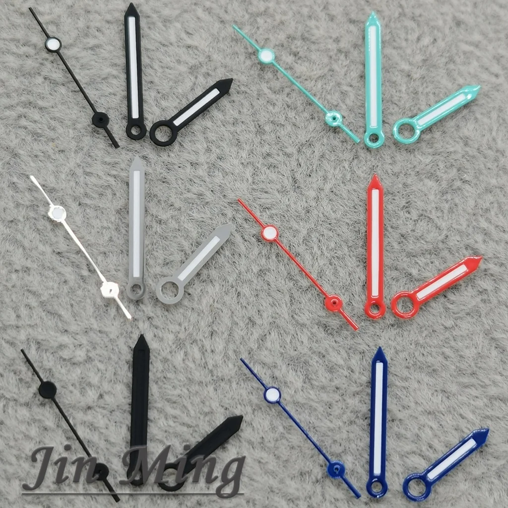 High Quality Luminous Watch Hands 12.5*12*8 C3 Green Black Silver for NH35 NH36 7S26 7S36 4R35 4R36 Movement Watch Accessories