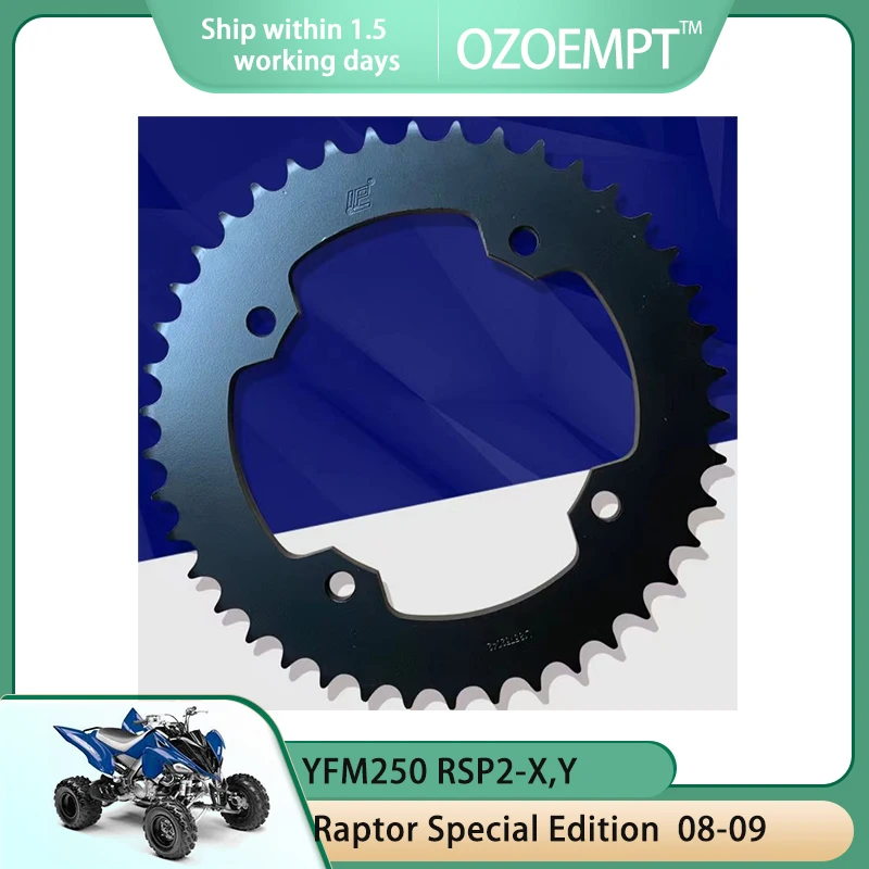 OZOEMPT 520-38T Motorcycle Rear Sprocket Apply to YFM250 RSP2-X,Y Raptor Special Edition  YFM350 S,T,V,W,X,Y,Z,A,B,D Raptor  