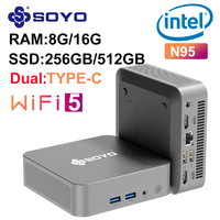 SOYO M4 Air Mini PC Intel Alder Lake N95 Mini PC Computer PC Win11 Pro Mini PC DDR4 16GB RAM 512GB ROM WiFi5 BT5.0 Desktop
