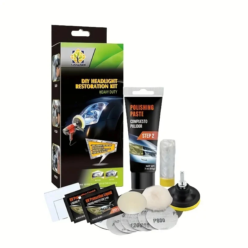 Color box Car Headlight Restoration Polishing Kits Headlamp Repair Kits Car Light Polisher Cleaning Paste Car Paint Care Refurbi