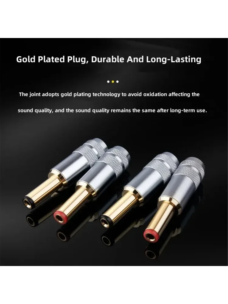 Złącze zasilania 10A 5.5*2.1mm 5.5*2.5mm Wtyk DC Lutowanie Przewód Ładowanie Wtyki DC Męski Metal Czarny Czerwony Stop Obudowa Wytrzymały — 2