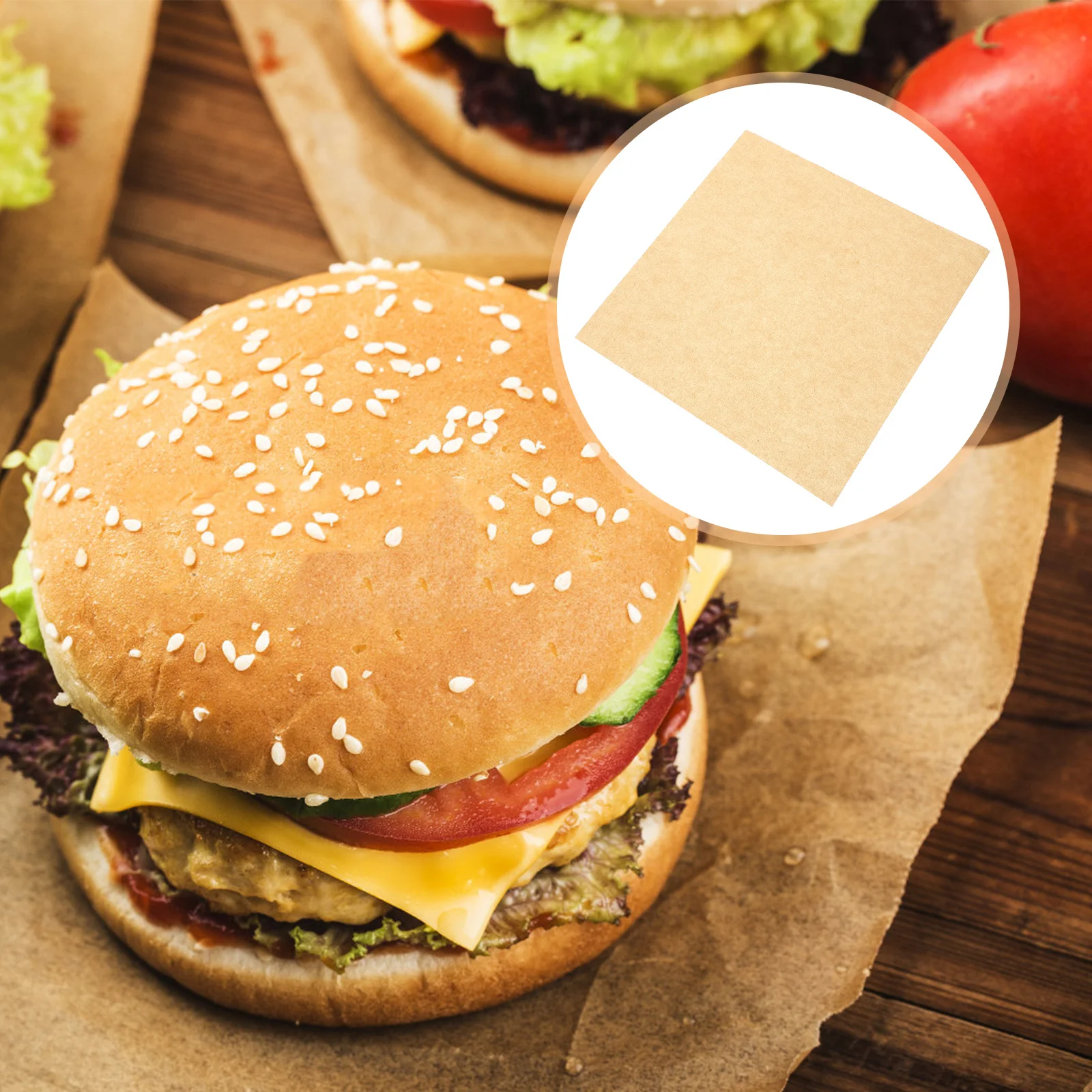 

500 Sheets Fried Food Oilproof Paper Premium Greaseproof Food Wrapping Paper Snack Mat Baking Papers Party Snack Mat