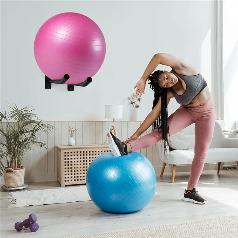 6X Medizinballhalter, Übungsball-Wandregal für Fitnessstudio, Garage, Aufbewahrung, Yoga-Ball, für Yoga-Ball/Stabilitätsball/Basketball