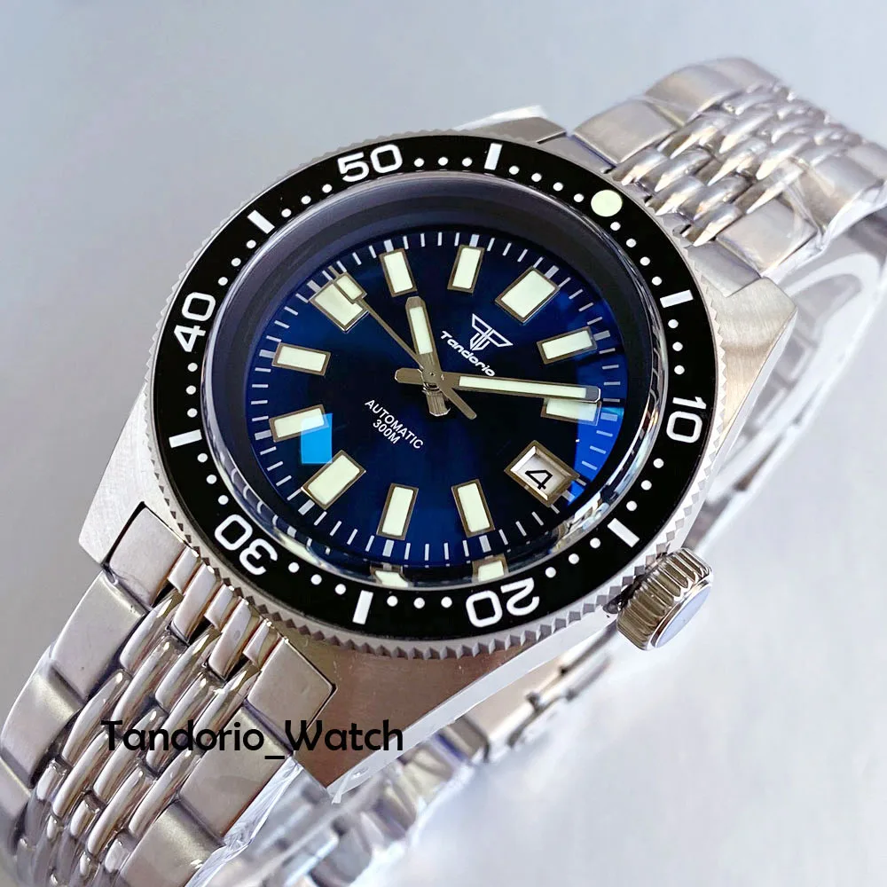 Tandorio 62MAS Style Miyota 8215/PT5000 Mechanical Men Watch 30ATM Domed Sapphire Glass 41mm Diving Business Wristwatch Luminous