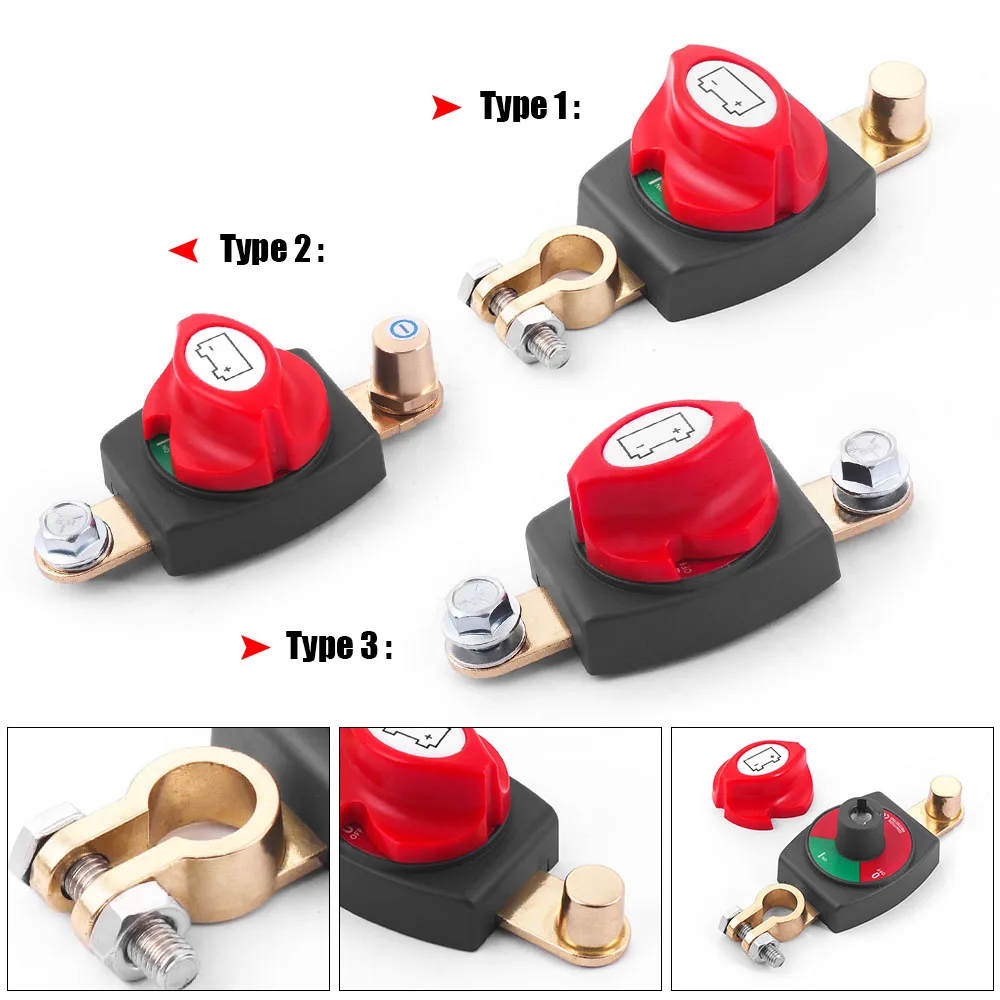 

12-48V 300A Key Battery Selector Switch Isolator Removable Disconnect Rotary For Car Boat RV Camper Marine Circuit Cutter