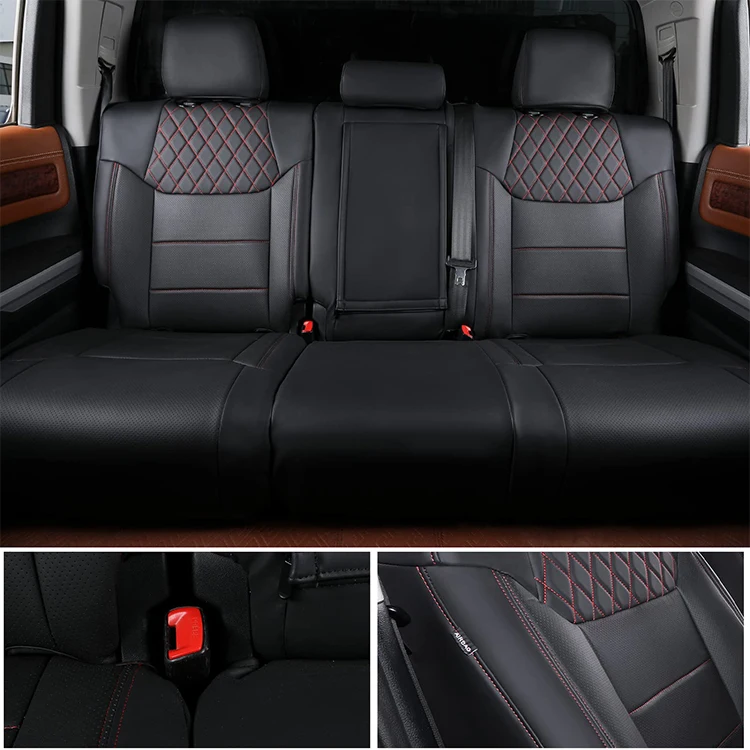 Hot Sale 2023 Leather Original Custom Car Seat Covers Full Set With Waterproof Leather For 2008-2021 Toyota Tundra