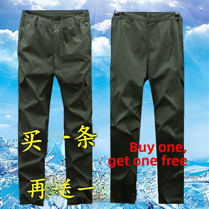 

Мужские повседневные хлопковые рабочие брюки, летние, тонкие, удобные, для защиты труда, больших размеров, для сварщиков, рабочая одежда