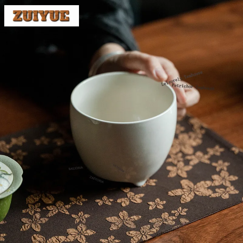Plant Ash Ceramic Tripod Jianshui Washing Cup Bowl Writing-brush Washer Tea Garbage Can Chaxi Tea Items Decoration Collection