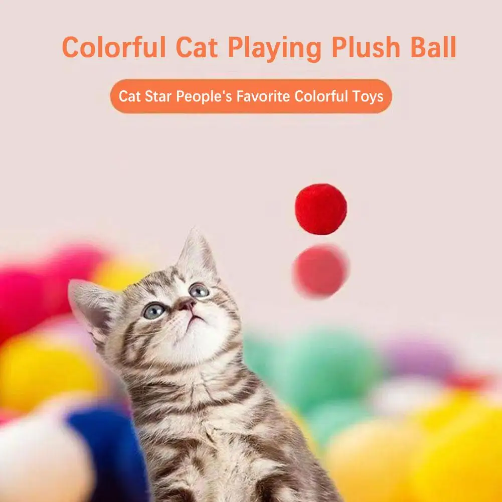 Cat Toys Interactive Launch Training Toy with 20pcs Ball For Pet Kitten Mini Shooting Gun Games Stretch Plush Ball Toys Pet