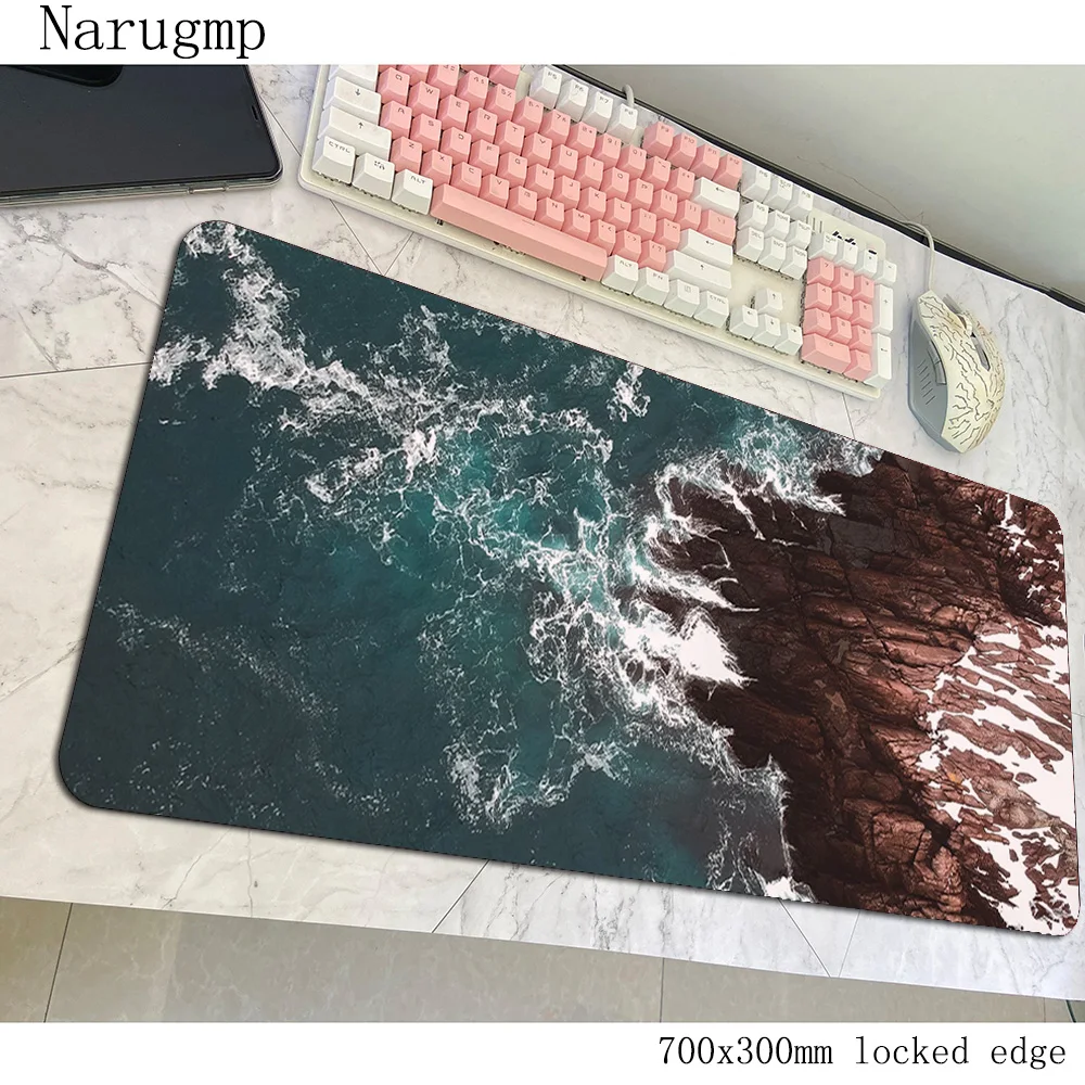 Aerial Mousepad Gamer Beach 800x400mm Gaming Mouse Pad Adorable Notebook Lake Accessories Padmouse Ergonomic Mat