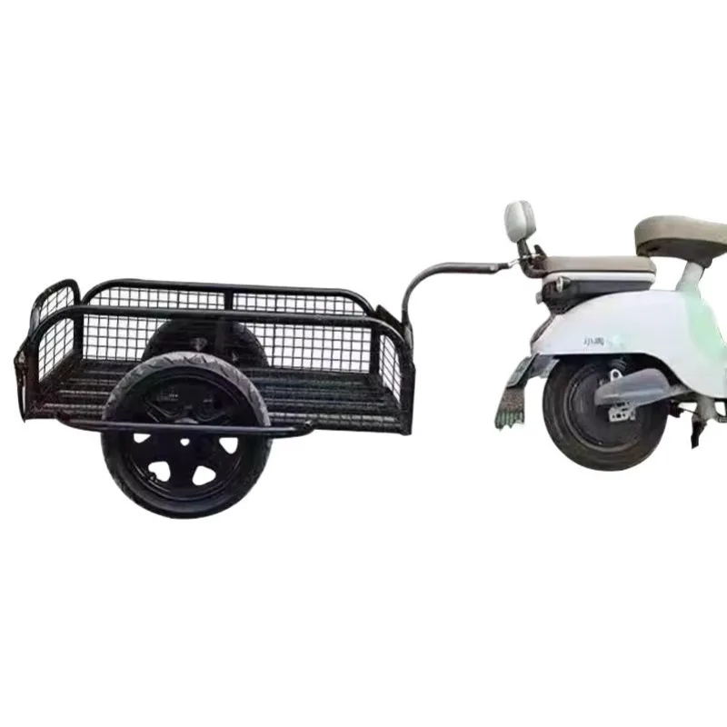 

new hanging bucket outdoor puller, electric motorcycle bicycle, rear trailer, stall, pulling goods, camping, fishing