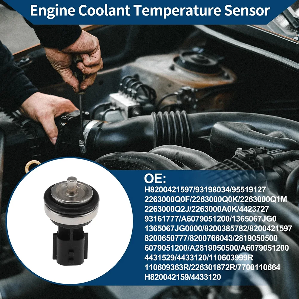 Coolant Temperature Sensor OEM 226301872R ,8200385782, 7700110664, 22630000R  For NISSAN For Dacia For Clio III / IV (2005–2019)