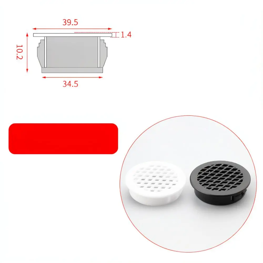 Cabinet Air Vent Grill Ventilation Mesh Round Plastic For Furniture Wardrobe Closet Shoe Cabinet Breathable Hole Insert Plug