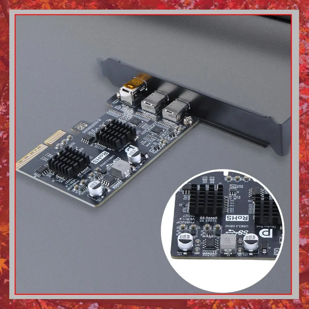 Type-C Expansion Card ASM3142 Controller USB 3.1 10Gbps Gen 2 Expand Card Riser DP 4K Video Adapter Converter