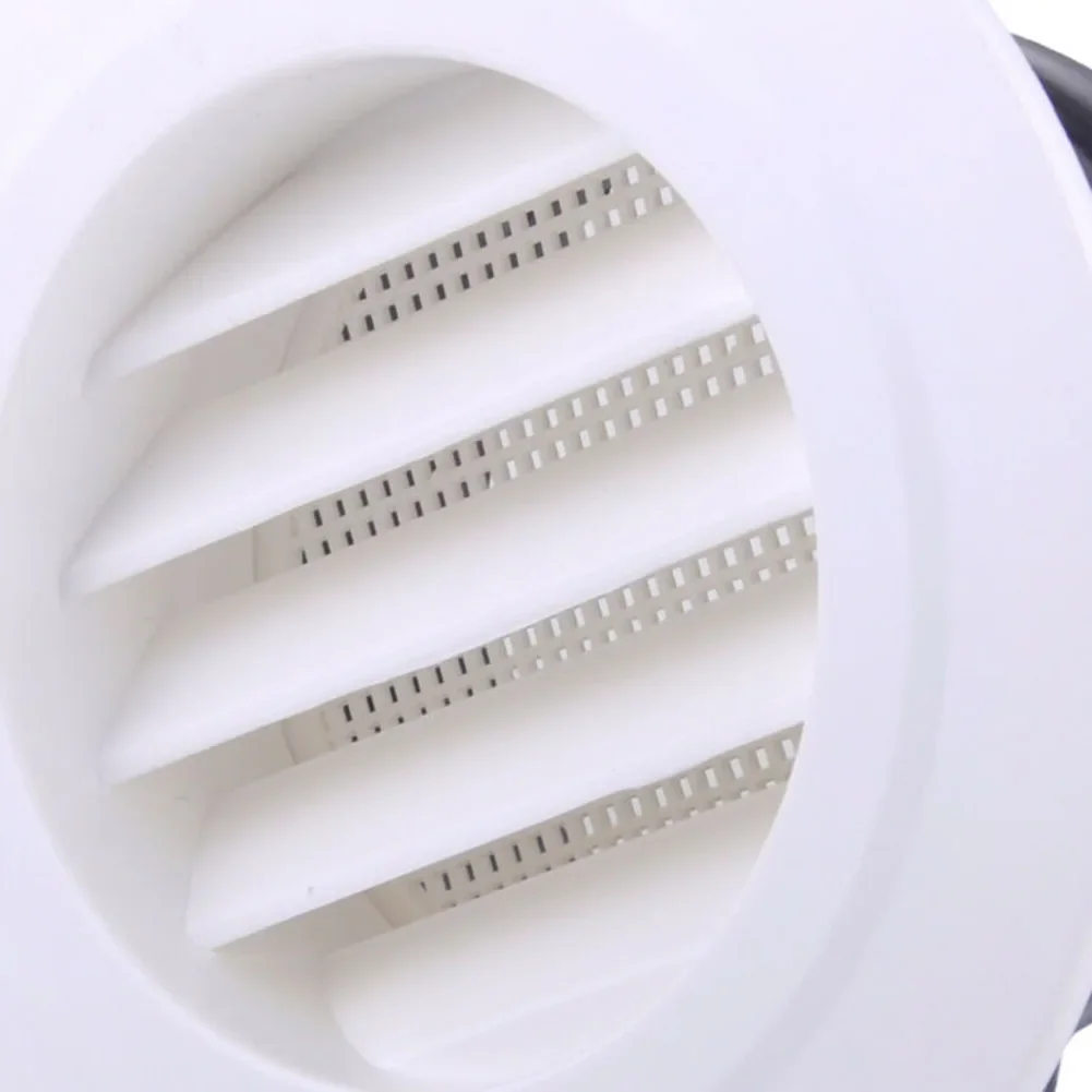 Plastic Round Air Exhaust Vent Cover For Wall And Pipe Applications Adjustable Blades For Air Volume Control And Easy Cleaning