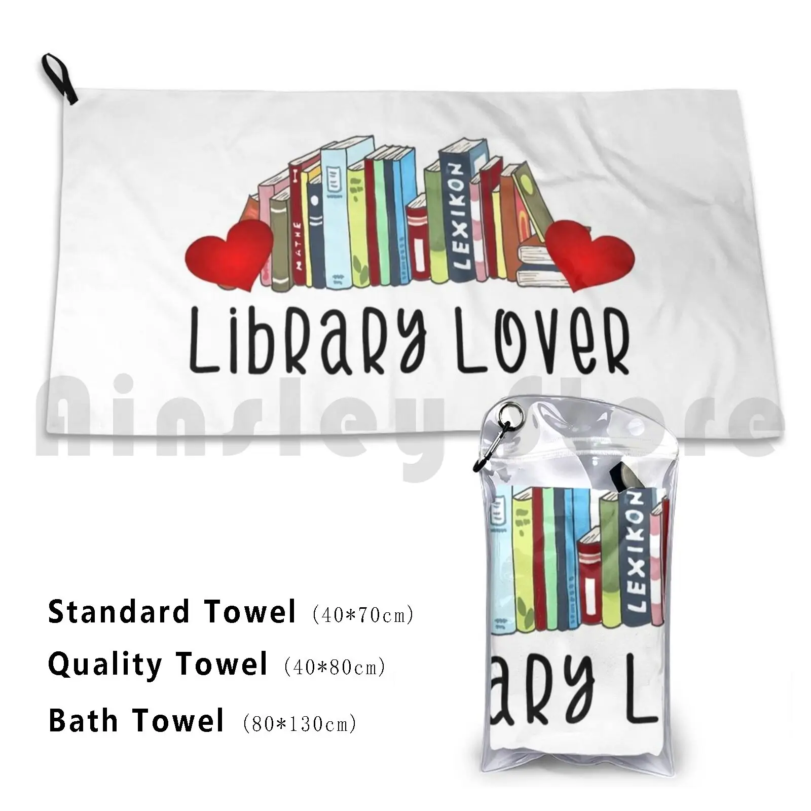 Library Lover Month Theme Beach Towel Quick Dry Quality Towel Funny Novelty Book Librarian Teacher Libraries Library