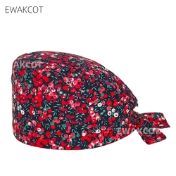 Woman's surgery Scrub cap fruits printed surgical caps dental cap spa beauty Hospital Veterinary Care Medical cotton working hat