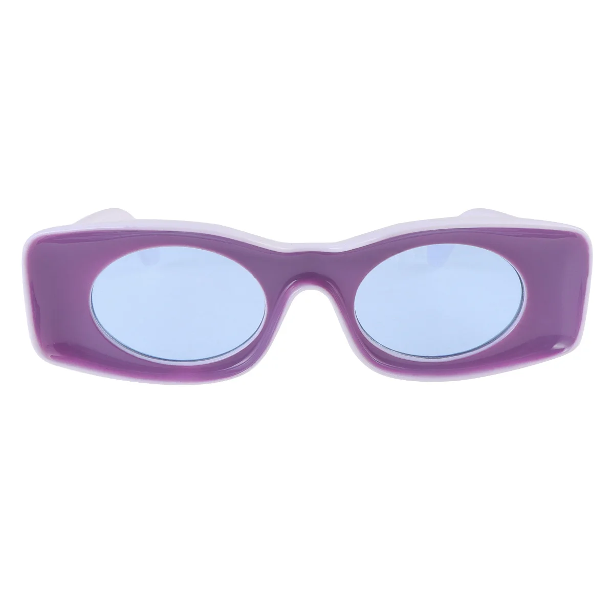 

Vintage Purple Frame Sunglasses Retro Small Slim Shades for Men Women Lightweight UV400 Protection Daily Wear Outdoor Activities