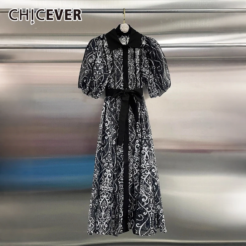 

CHICEVER черное повседневное платье с принтом, женское утягивающее винтажное литературное женское платье без рукавов с v-образным вырезом, модный стиль