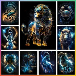 Zodiac Star Sign Diamond Painting Cross Stitch Puzzle Mosaic Embroidery Home Decor 5D DIY Art New Arrivals Artificial Drill Gift