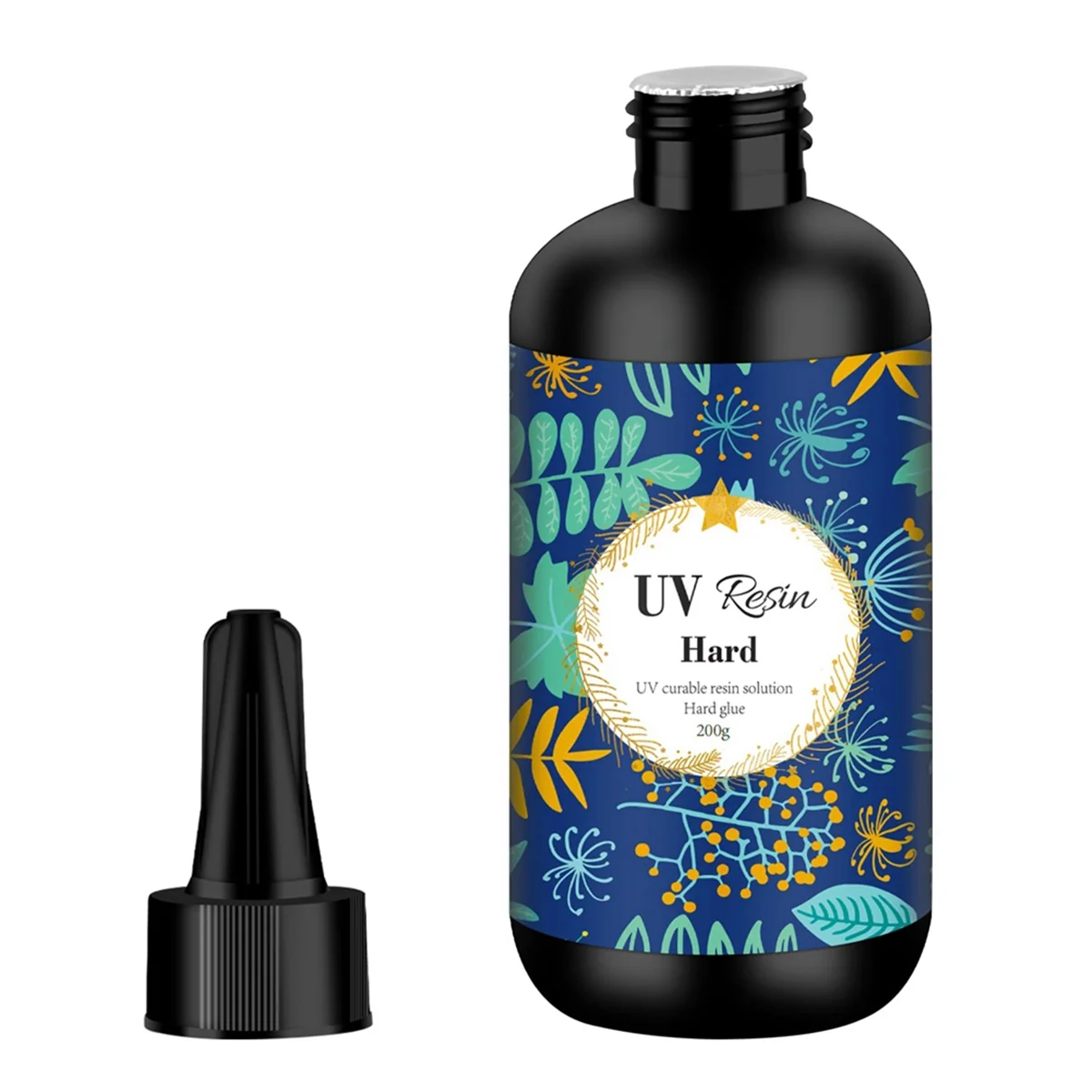 Resina uv para Fazer Jóias Cura Ultravioleta Transparente tipo Claro Duro Cura Solar Faça Você Mesmo 200g