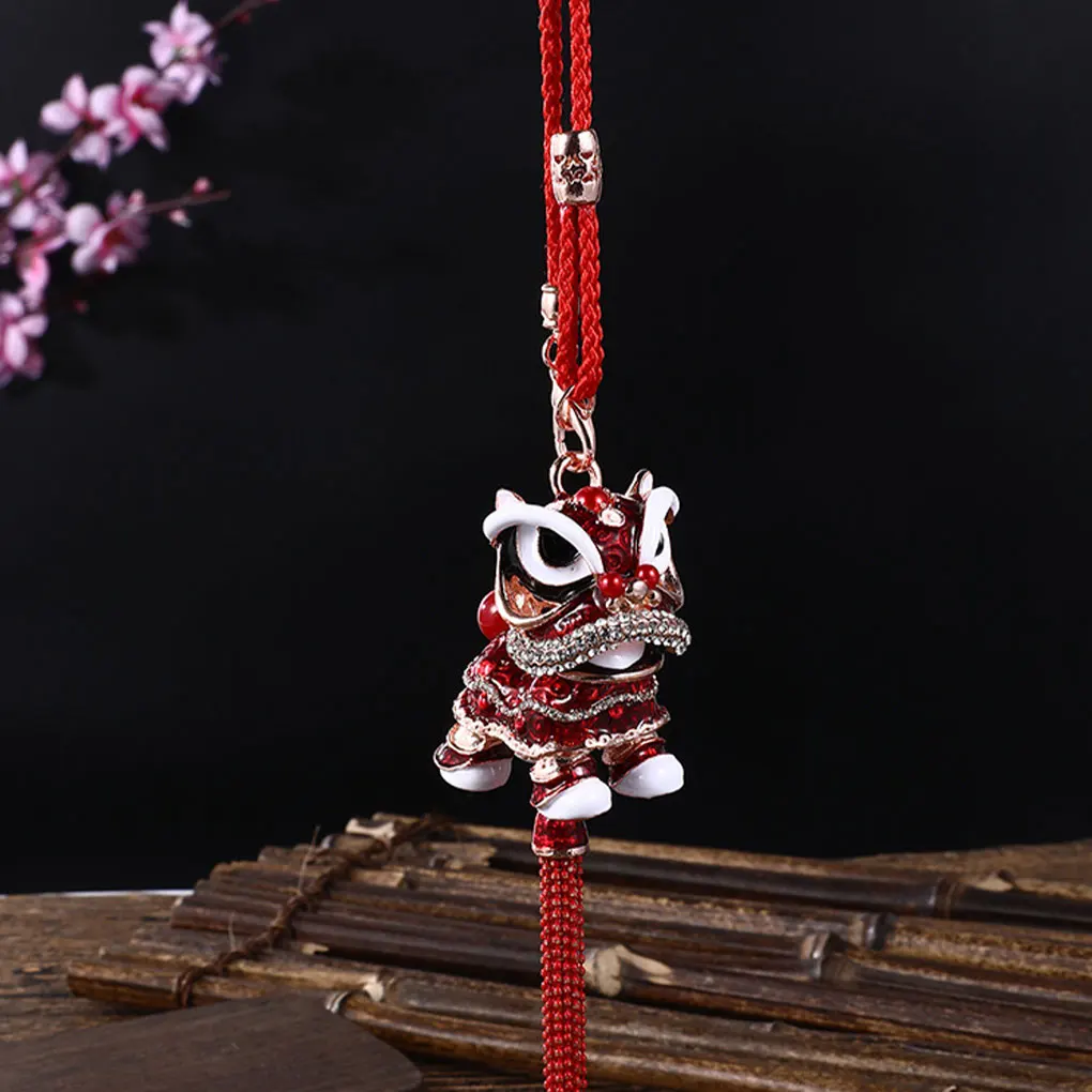 Chinese Dance Lion Pendants Lion Key Chain Car Pendant Beautiful Dance Lion Timeless Style Stylish