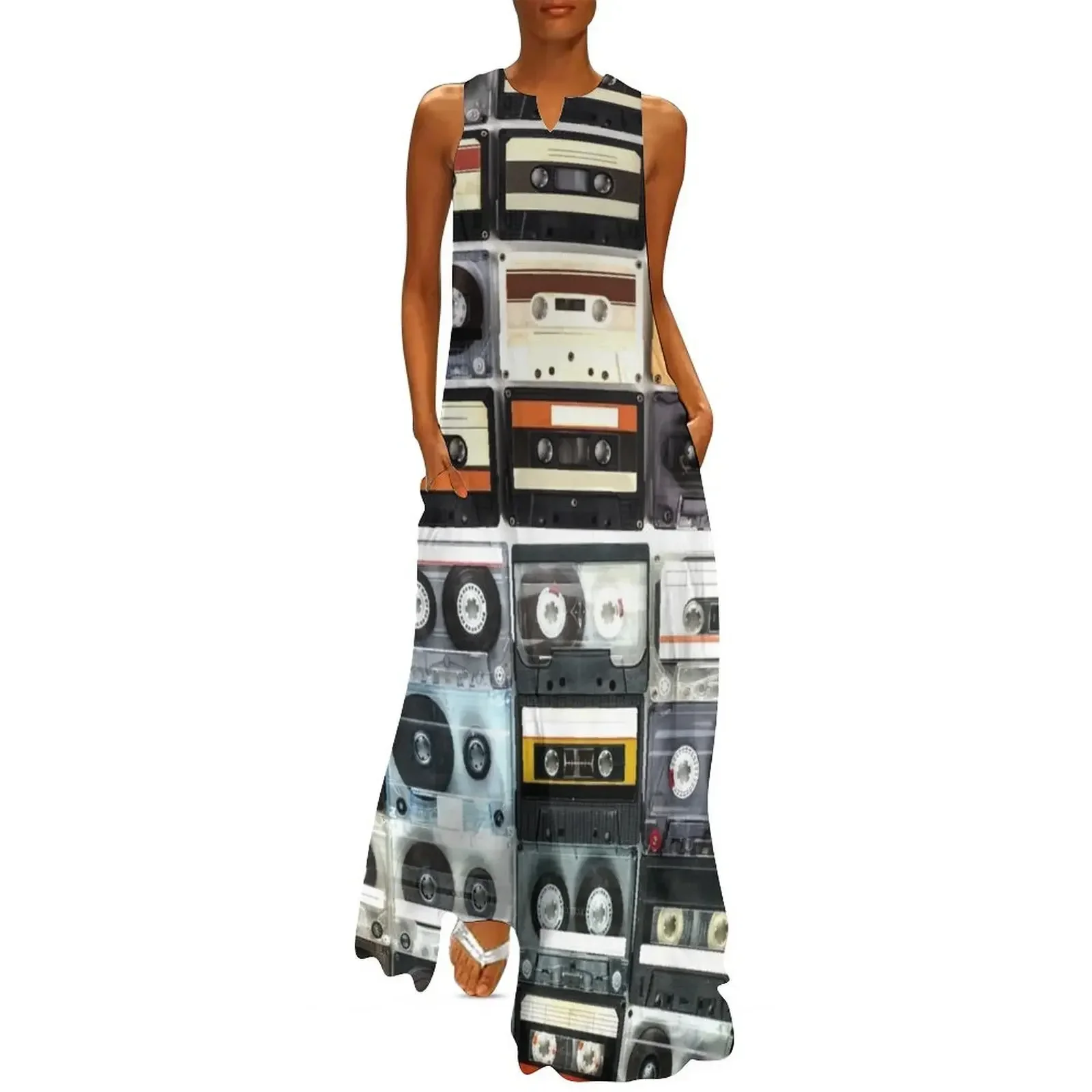 

cassette nostalgy Long Dress prom dress 2025 birthday dress clothing women summer 2025 Party dresses