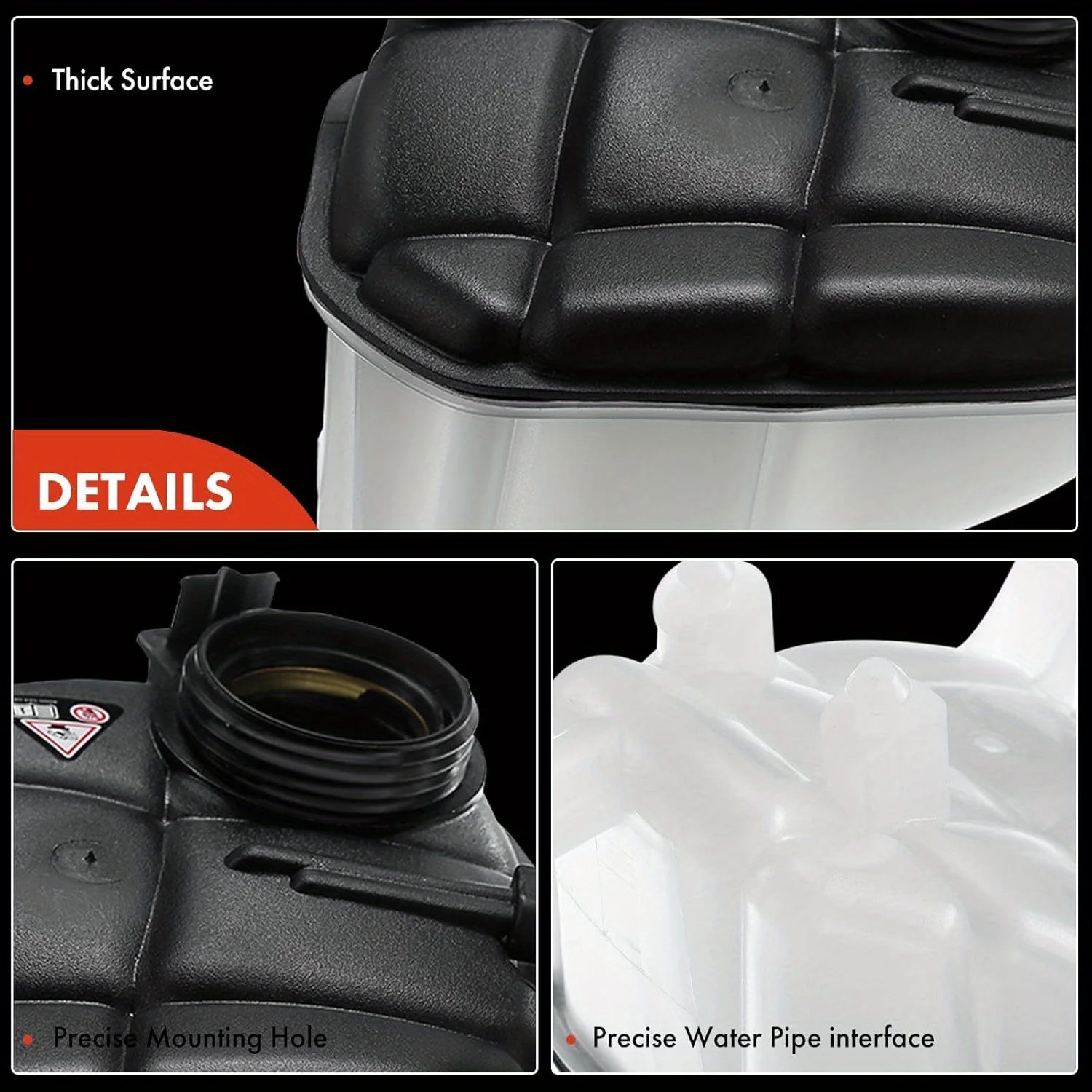 Coolant Overflow Recovery Reservoir Tank  For Benz ML320, ML350, ML450, ML500, ML550, ML63 AMG, SLS AMG - Front Side, 1645000049 view 4