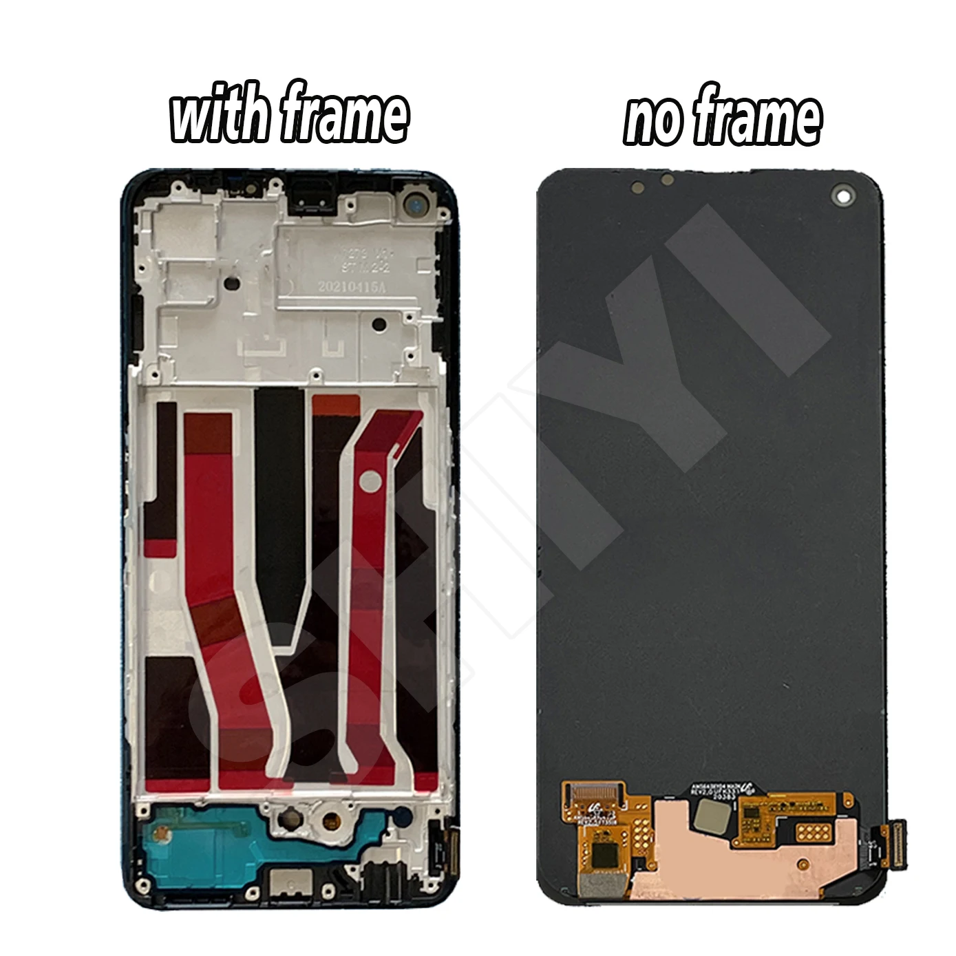 6.43“AMOLED For OPPO Reno5 Z 5G LCD Display Touch Screen Reno 5Z With fingerprints CPH2211 Digitizer Assembly Replacement