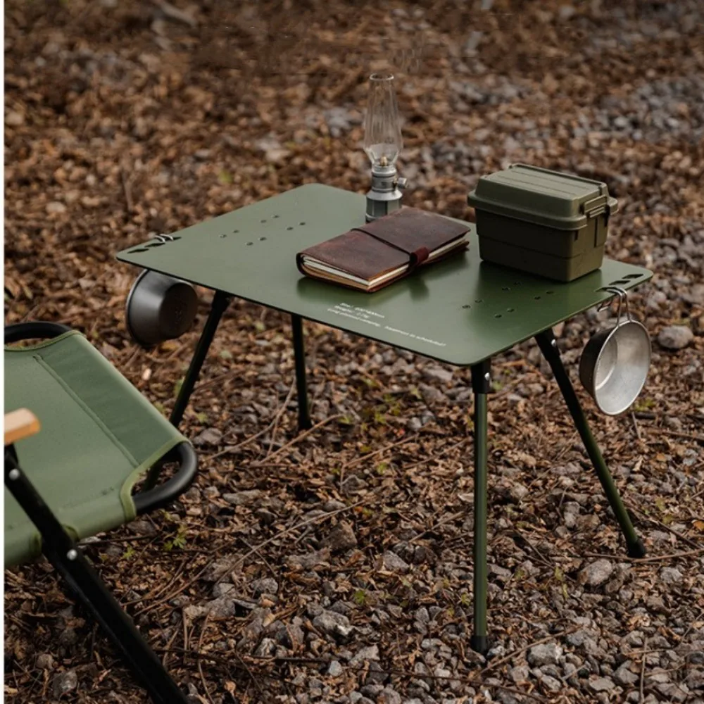 

Tryhomy Outdoor Tactical Table Portable Aluminum Alloy Table BBQ Picnic Self-driving Desk Folding Camping Table New