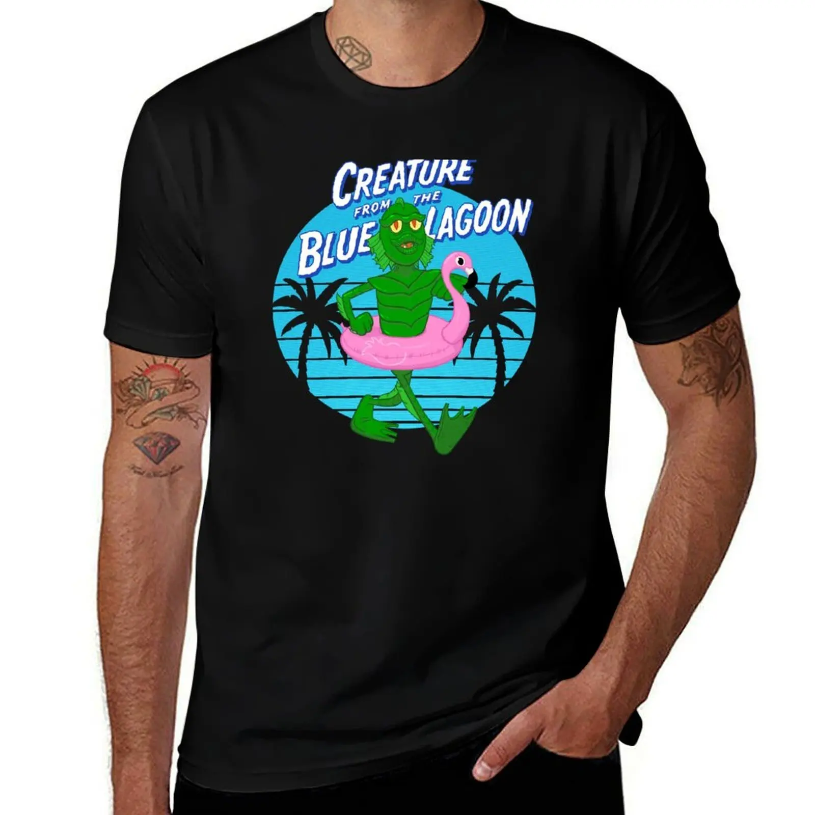 Creature from the Blue Lagoon T-Shirt Casual Soft Cotton Short Sleeve Tee