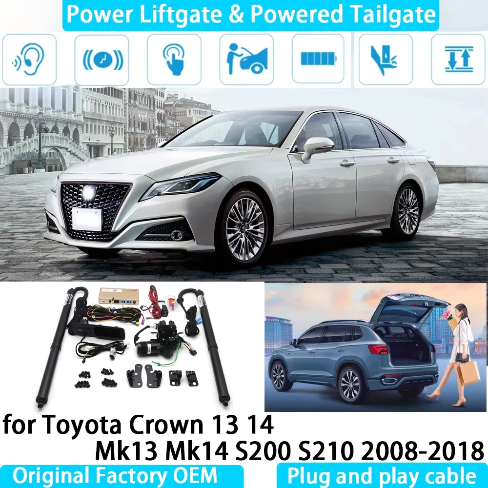 for Toyota Crown 13 14 Mk13 Mk14 S200 S210 2008-2018 Automatic Electric Power Liftgate Powered Tailgate Strut Tail Gate
