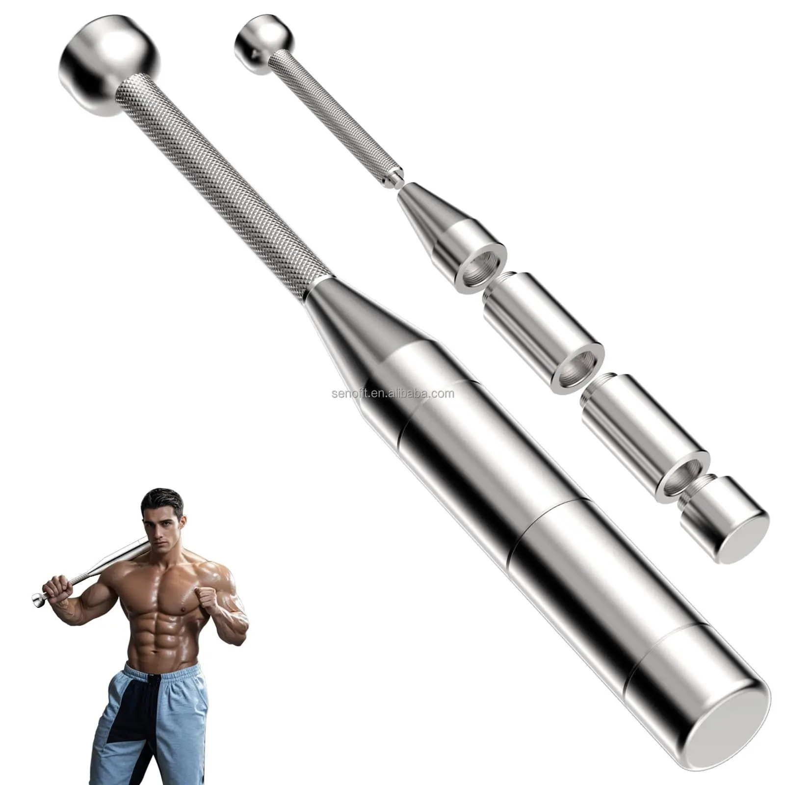 Macebell Clubbell ajustable para entrenamiento de fuerza, acero premium 6 en 1 para fitness corporal, músculos, hombros 4 kg/8 kg/10 kg/14 kg