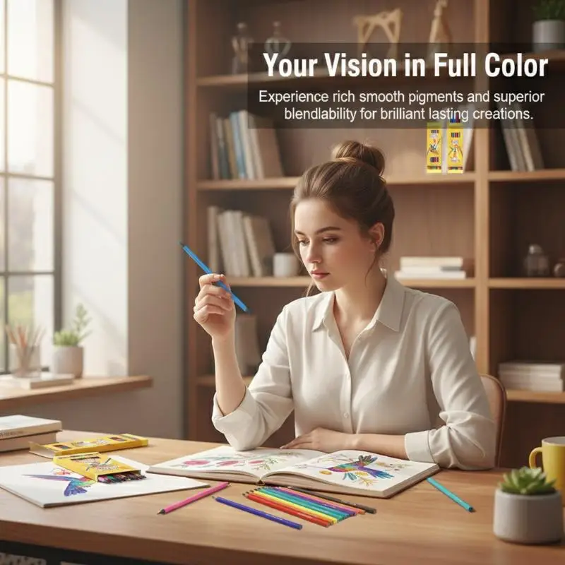

36 24 48 Colors Drawing Colored Pencils Set For Kids Professional Art Sketching Smooth Coloring Classroom