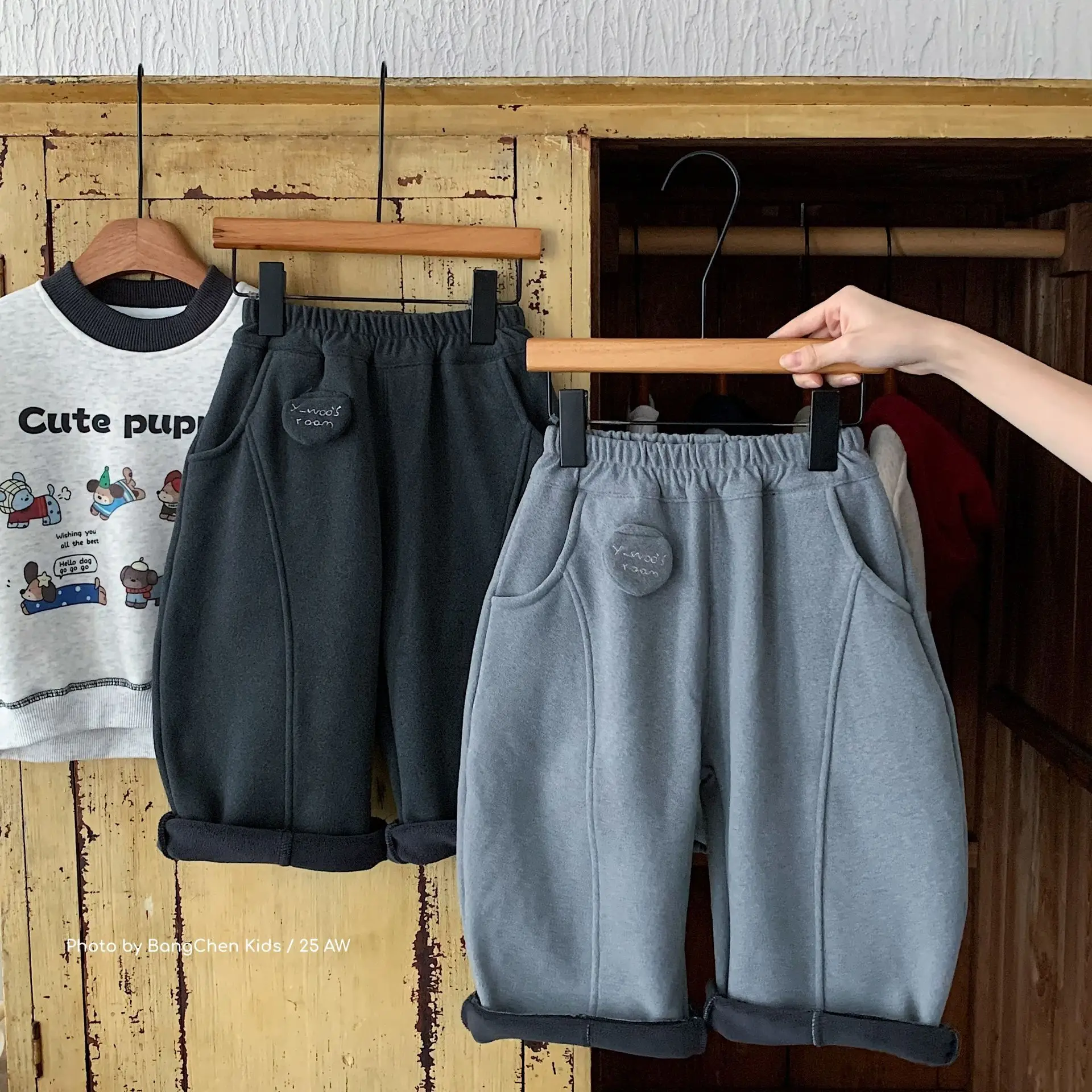 

UNITIM Kids Baby Boys Pant 2025 Winter Thicken Warm Loose Toddler Boys Casual Trouser Children 3-8Y Boys Pant Kids Boy Clothes