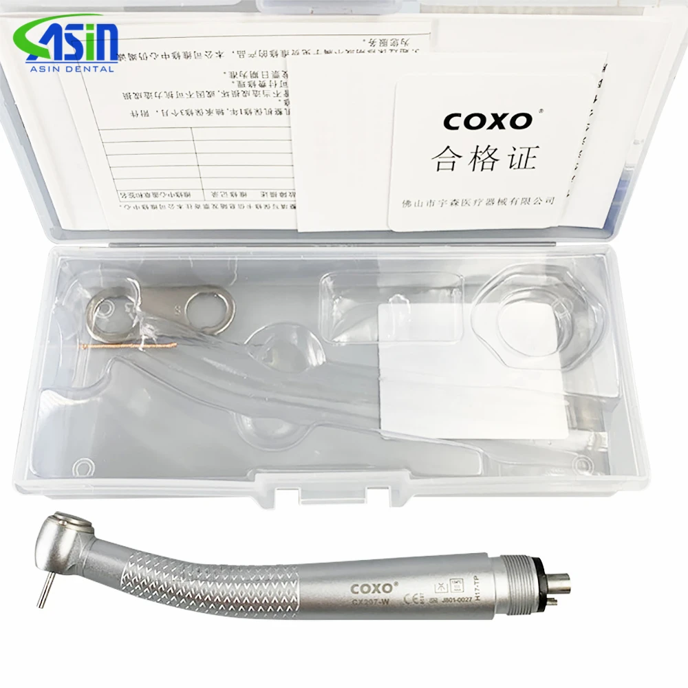 

COXO CX207-W push button Den tal high speed handpiece Air Turbine 2/4 Hole