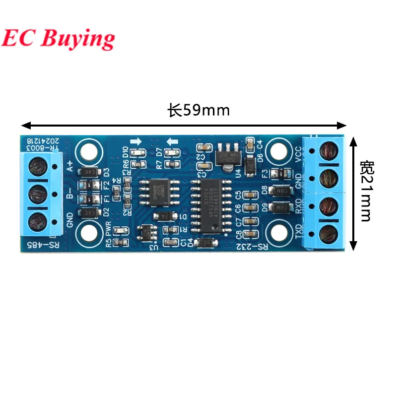 5pcs/1pc RS232 to RS485 Bidirectional Converter RS-232 Turn 485 Level Communication Protocol Serial Port Conversion Board Module