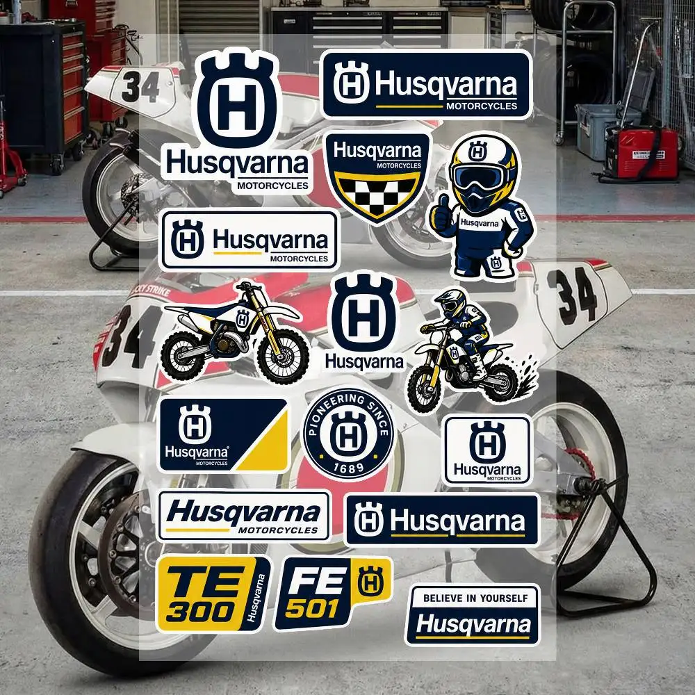H-usqvarna Waterproof Vinyl Stickers for Car Motorcycle Bike Skateboard Laptop Bottle Phone