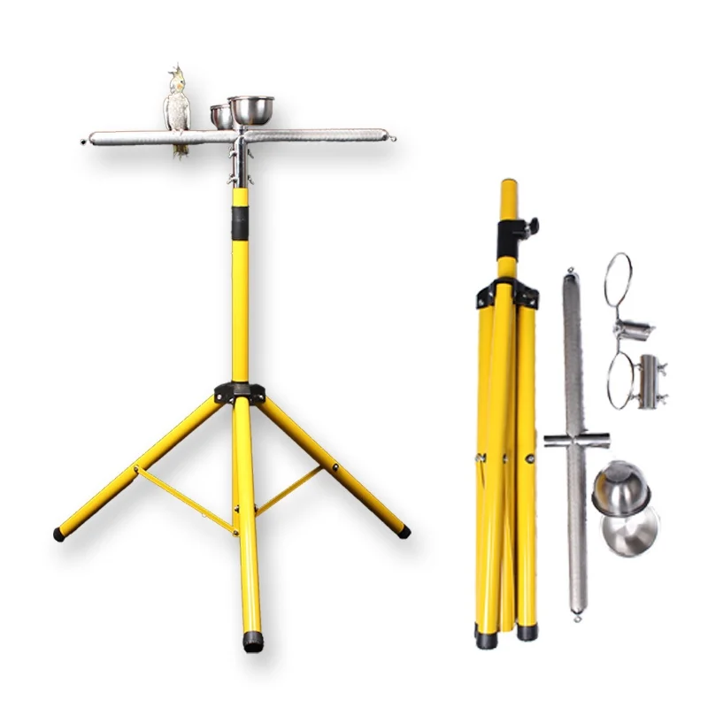 

Large parrot portable go out put flying frame stainless steel folding station stick large telescopic light portable double bird